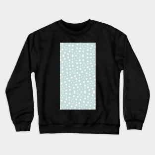 Delicatulip | Floral Pattern | Light Blue and White Crewneck Sweatshirt